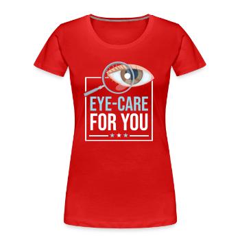 Optometrie Augenarzt - Frauen Premium Bio T-Shirt - Rot - Vorne - Mia (176cm)