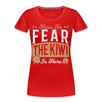 Ornithologie Neuseeland Vogelbeobachter - Frauen Premium Bio T-Shirt - Rot - Vorne - Mia (176cm)
