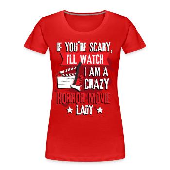Horrorfilme Halloween Filmliebhaber - Frauen Premium Bio T-Shirt - Rot - Vorne - Mia (176cm)