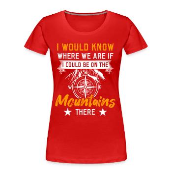 Cartographie Géographie Carte amateurs - T-shirt bio Premium Femme - rouge - Devant - Mia (176cm)