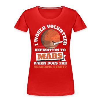 Astrologers Mars Skywatchers Space - Women's Premium Organic T-Shirt - red - Front - Mia (176cm)
