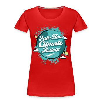 Klimaaktivist Biodiversität Welttag der Erde - Frauen Premium Bio T-Shirt - Rot - Vorne - Mia (176cm)