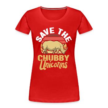 Nashorn Rettet die Nashörner Zoowärter - Frauen Premium Bio T-Shirt - Rot - Vorne - Mia (176cm)