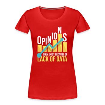 Datenwissenschaftler - Frauen Premium Bio T-Shirt - Rot - Vorne - Mia (176cm)