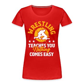Lutte Combat de lutte - T-shirt bio Premium Femme - rouge - Devant - Mia (176cm)