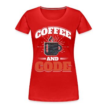 Software Computer Entwickler - Frauen Premium Bio T-Shirt - Rot - Vorne - Mia (176cm)