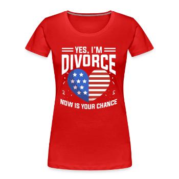 Divorce Marital crisis - Women's Premium Organic T-Shirt - red - Front - Mia (176cm)