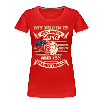 Musikalisch Musikspieler - Frauen Premium Bio T-Shirt - Rot - Vorne - Mia (176cm)
