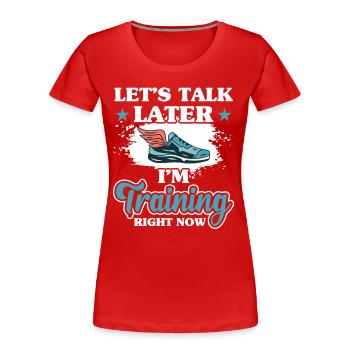 Marathon Battle Tournament Marathoner - T-shirt bio Premium Femme - rouge - Devant - Mia (176cm)