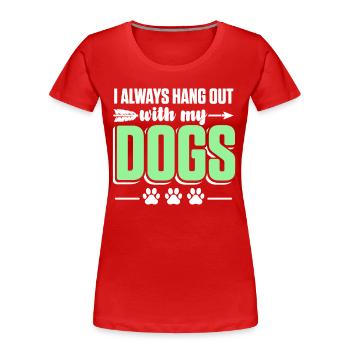 Canine Paw Tierhalter Welpe Hundetrainer - Frauen Premium Bio T-Shirt - Rot - Vorne - Mia (176cm)