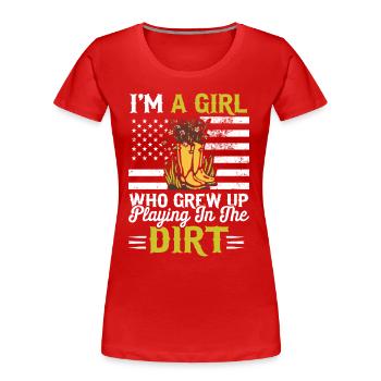 Lovers of Southwestern folk music - Women's Premium Organic T-Shirt - red - Front - Mia (176cm)