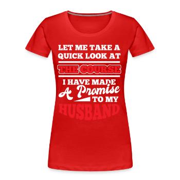 Courir l’Ultramarathon - T-shirt bio Premium Femme - rouge - Devant - Mia (176cm)