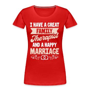 Therapie Psychotherapie Psychiater - Frauen Premium Bio T-Shirt - Rot - Vorne - Mia (176cm)