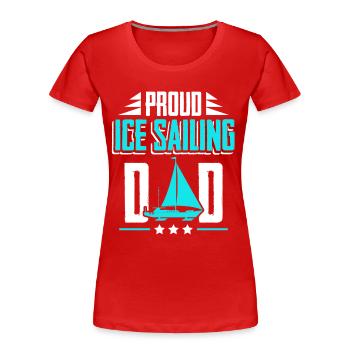 Eissegeln Yacht Segler - Frauen Premium Bio T-Shirt - Rot - Vorne - Mia (176cm)