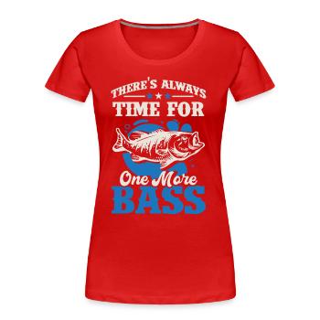 Wolfsbarsch Fisch Meeresfrüchte Fischer - Frauen Premium Bio T-Shirt - Rot - Vorne - Mia (176cm)