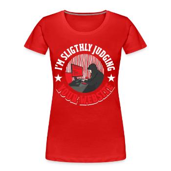 Software Entwickler Coder - Frauen Premium Bio T-Shirt - Rot - Vorne - Mia (176cm)