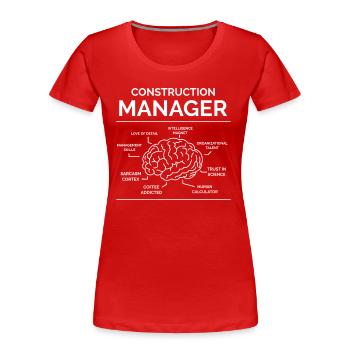 Responsable du site - T-shirt bio Premium Femme - rouge - Devant - Mia (176cm)