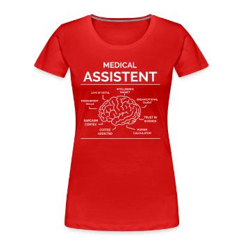 Medizinischer Assistent - Frauen Premium Bio T-Shirt - Rot - Vorne - Mia (176cm)