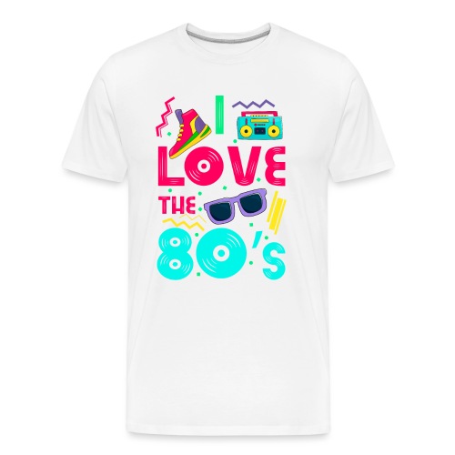I love the 80s - cool and crazy - Männer Premium Bio T-Shirt