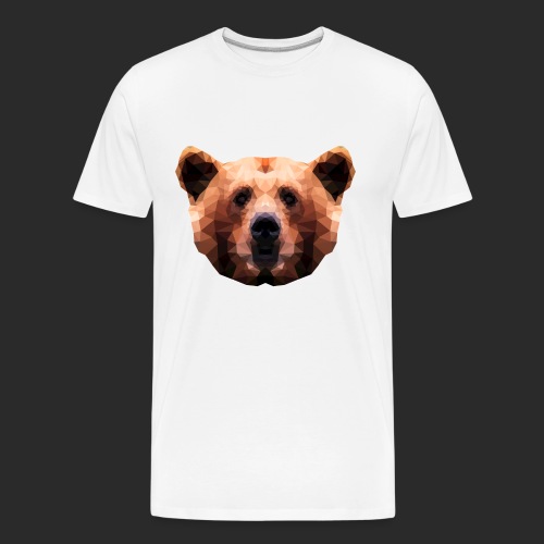 Low-Poly Bear - Männer Premium Bio T-Shirt