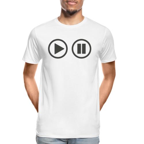 Play the button - Männer Premium Bio T-Shirt
