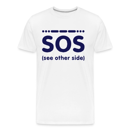 SOS - Mannen premium biologisch T-shirt