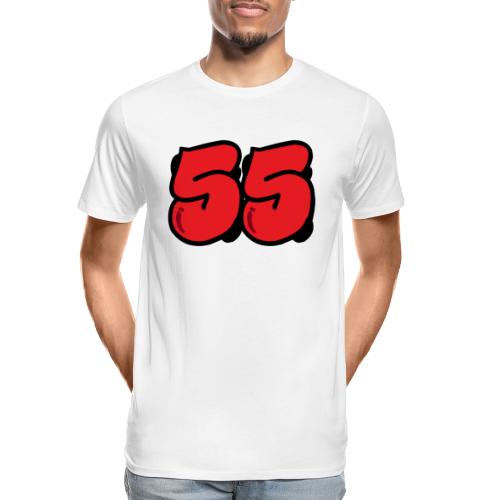 Punainen graffiti-tyylinen 55 - Miesten premium luomu-t-paita