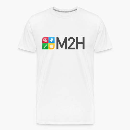 M2H Logo with Text - Mannen premium biologisch T-shirt