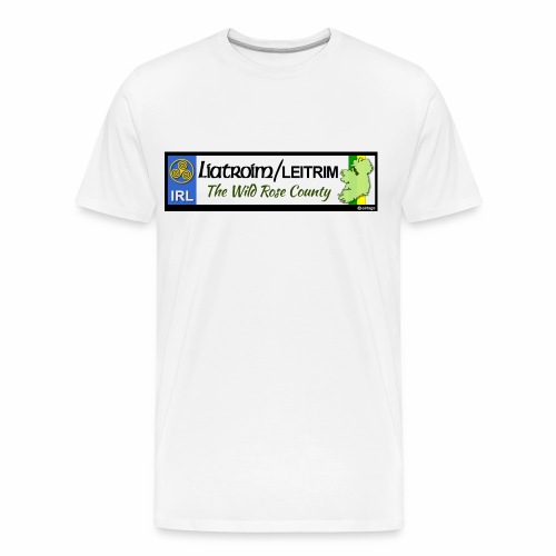 LEITRIM, IRELAND: licence plate tag style decal eu - Men's Premium Organic T-Shirt