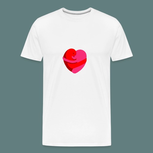 hearts hug - Maglietta ecologica premium da uomo