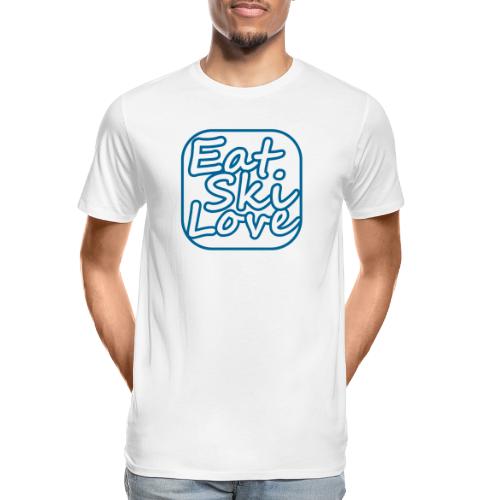 eat ski love - Mannen premium biologisch T-shirt