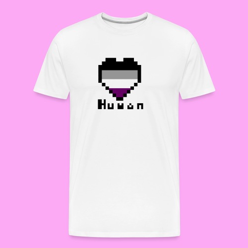 Pride heart asexual - Miesten premium luomu-t-paita