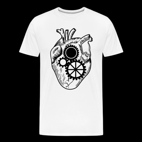 cœur en engrenage - T-shirt bio Premium Homme