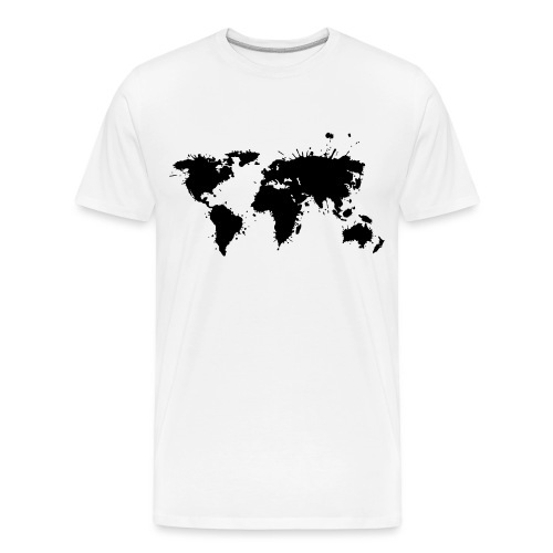 Weltkarte Splash - Männer Premium Bio T-Shirt