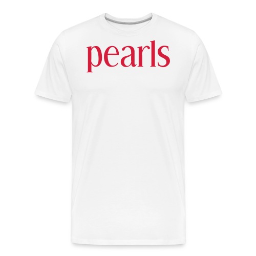 Pearls röd - Organic T-shirt Ekologisk premium-T-shirt herr