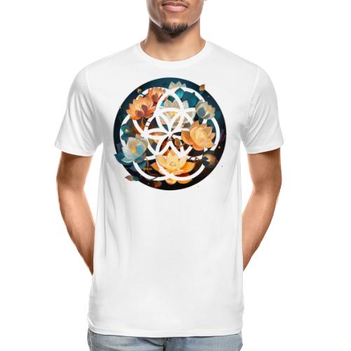 Lotus and Flower of Life – Beauty and Harmony - Men's Premium Organic T-Shirt