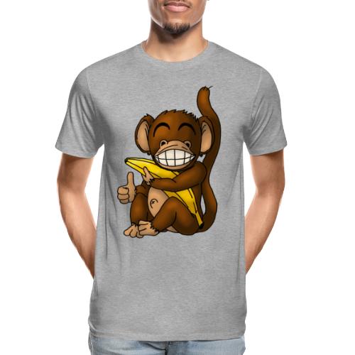 Super Fröhlicher Affe - Männer Premium Bio T-Shirt