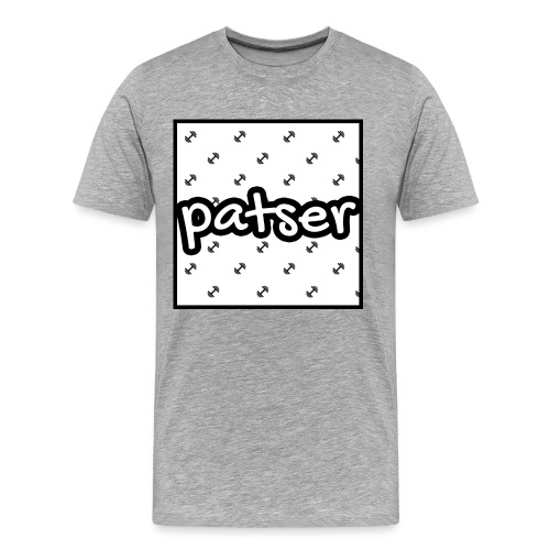 Patser - Basic Print White - Mannen premium biologisch T-shirt