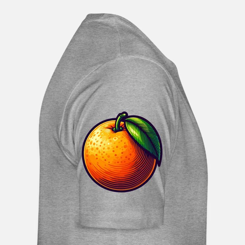 Modern Orange Illustration Men's Premium Organic T-Shirt