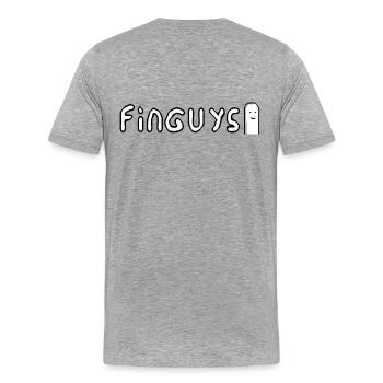 finguys - Men's Premium Organic T-Shirt - heather grey - Back - Damien (186cm)