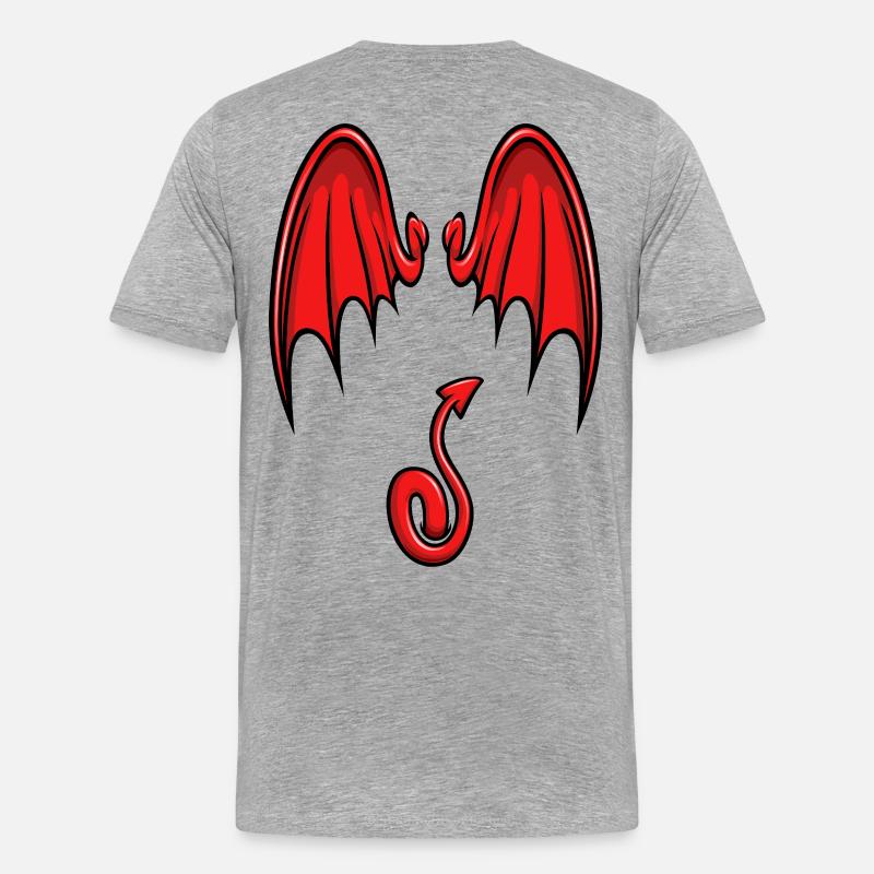 Ich bin ein kleiner Teufel - Männer Premium Bio T-Shirt - Grau meliert