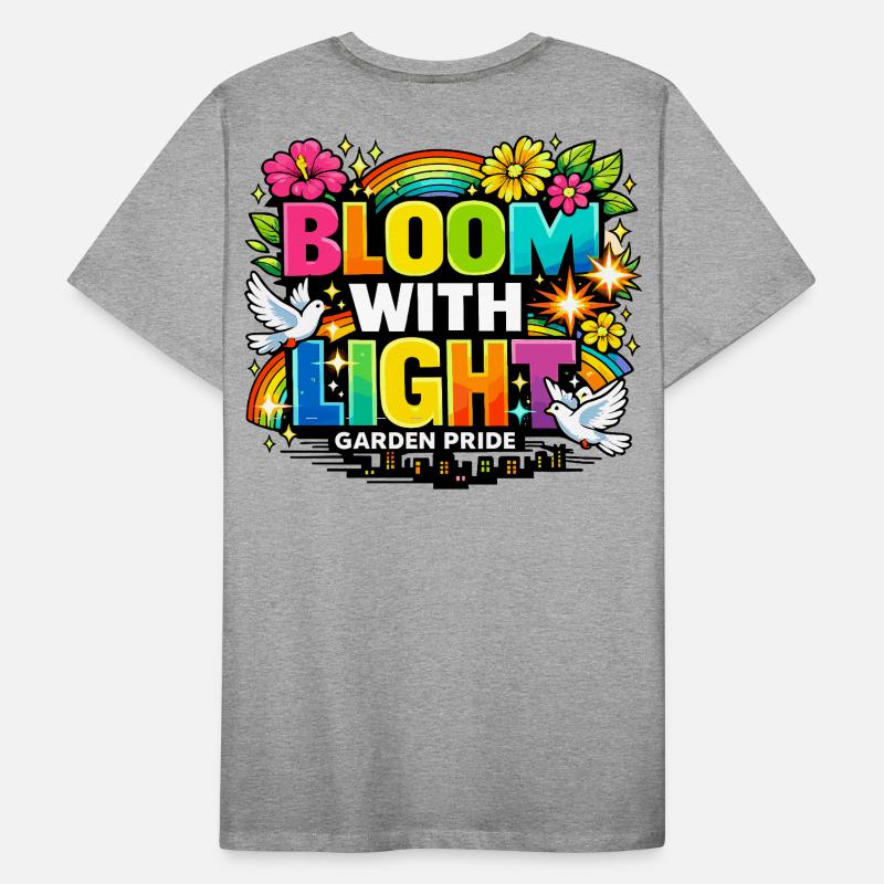 Bloom With Light Garden Pride Blumen Statement Männer Premium Bio T-Shirt