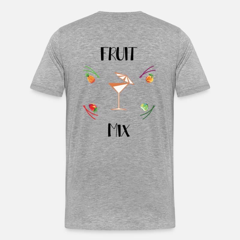 fruit mix - Männer Premium Bio T-Shirt - Grau meliert