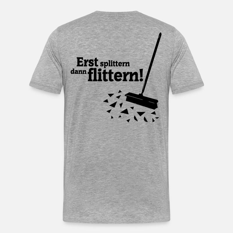 Polterabend - Männer Premium Bio T-Shirt - Grau meliert