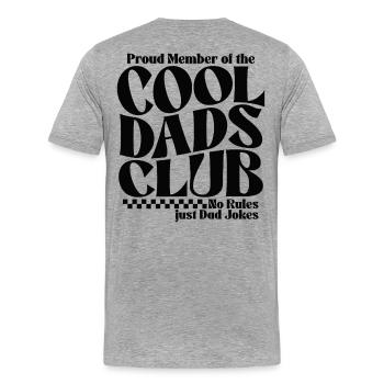 Cool Dads Club - Papa Vatertag Geschenk - Männer Premium Bio T-Shirt - Grau meliert - Hinten - Damien (186cm)