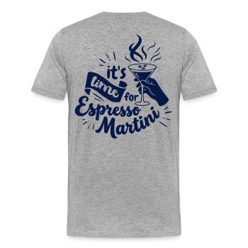 Espresso Martini Social Club - T-shirt bio Premium Homme - gris chiné - Dos - Damien (186cm)