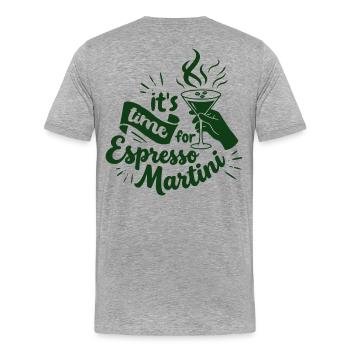 Espresso Martini Design graphique - T-shirt bio Premium Homme - gris chiné - Dos - Damien (186cm)