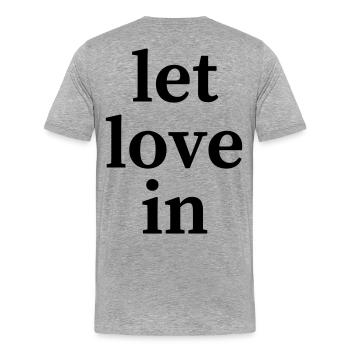 Let Love In | Minimum Odds - Men's Premium Organic T-Shirt - heather grey - Back - Damien (186cm)