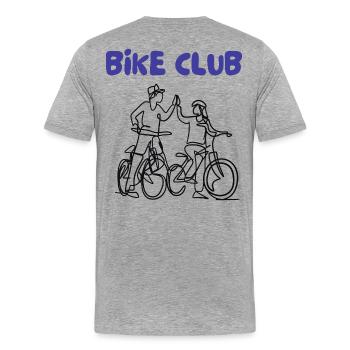 Bike Club Line Drawing - Men's Premium Organic T-Shirt - heather grey - Back - Damien (186cm)