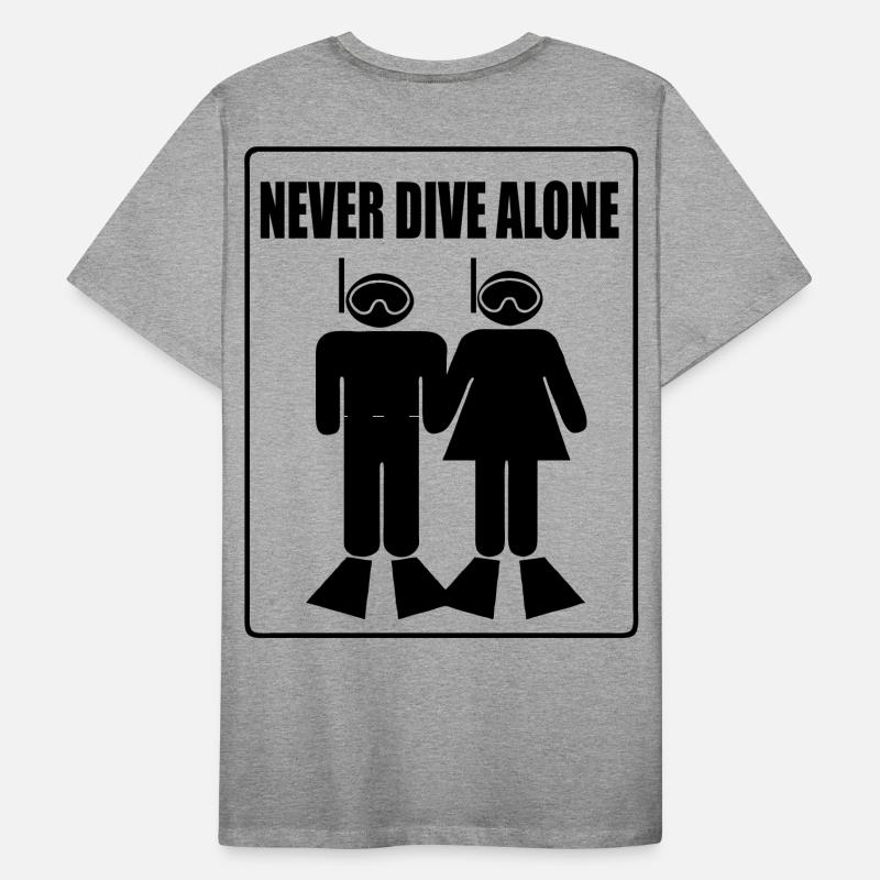 Never Dive Alone T-shirt bio Premium Homme